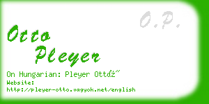 otto pleyer business card